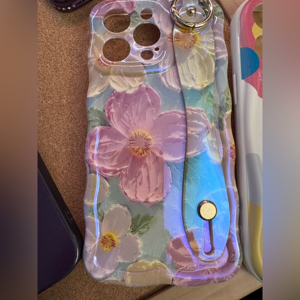 Floral Phone Case with Strap